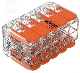 WAGO 221-420 Universali jungtis laidams, 10x4mm2, 1vnt.