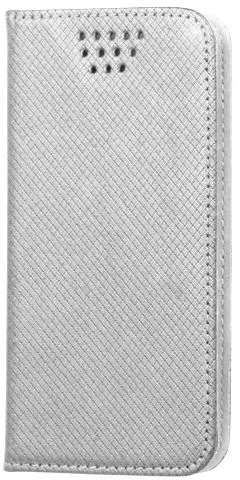 GreenGo universalus 4,5–5,0 colių skystųjų kristalų ekranas (maks. 69 x 141 mm) išmanusis magnetinis fiksuojamas knygos dėklas su slankiojančiu sidabru