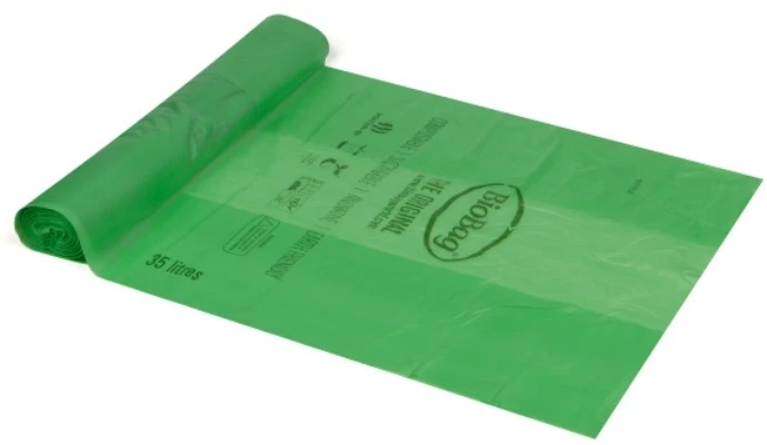 Kompostuojami atliekų maišai BioBag 35L Superline (40 vienetų ritinyje) 17mkr. 58x71cm žalias