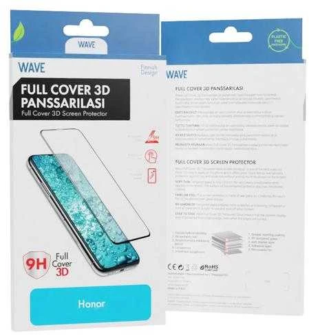 Wave Full Cover 3D -panssarilasi, Honor 90, musta kehys