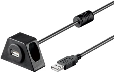 Goobay Kabelis USB A kištukas – USB A lizdas priveržiamas su varžtais 1.2m