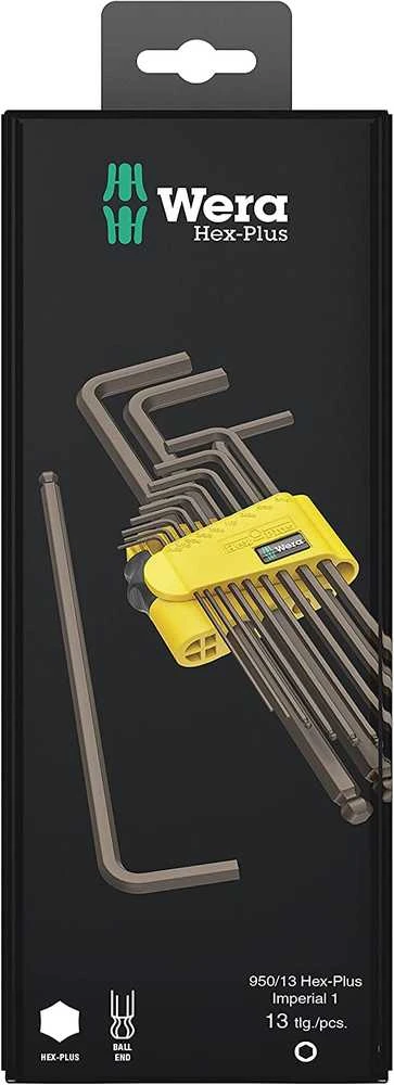 Wera 950/13 Hex-Plus Imperial 1 kampinių veržliarakčių rinkinys BlackLaser