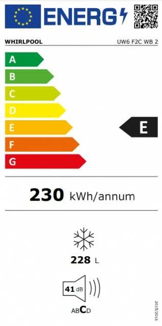 Šaldiklis Whirlpool UW6 F2C WB 2