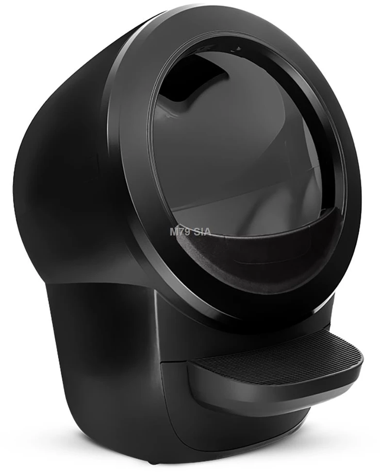 Juodas automatinis kačių tualetas Litter-Robot 4