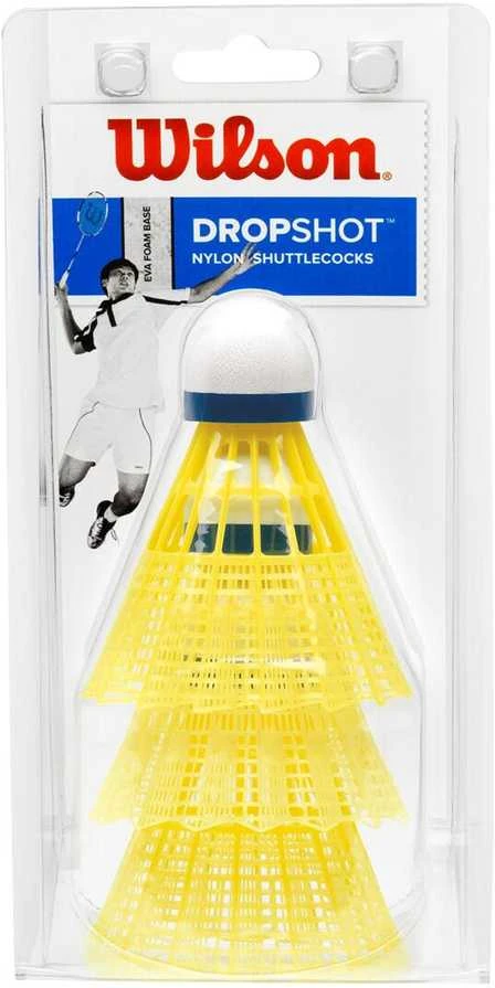 WILSON WILSON DROPSHOT 3 CLAMSHEL badmintono plunksnelės (3 vnt.)