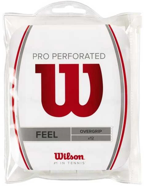 WILSON Pro Overgrip Perf. 12 Pack Whi teniso raketės apvija