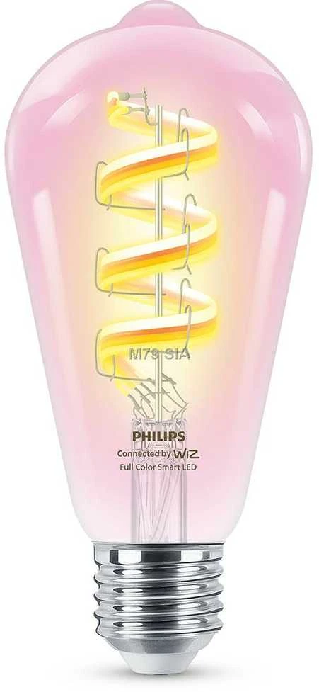 Lemputė Wiz Philips Smart WiFi Filament Clear ST64 RGB | E27 | 6,3 W