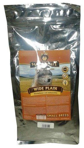 WOLFSBLUT Wide Plain Small breeds Horse with sweet potatoes – sausas Maistas šunims – 7,5kg