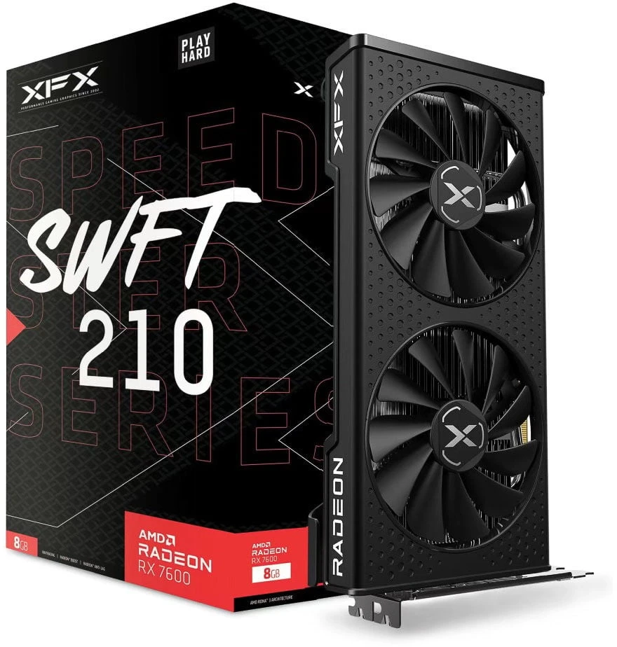 Vaizdo Plokštė - XFX RX-76PSWFTFY AMD Radeon RX 7600 8 GB GDDR6