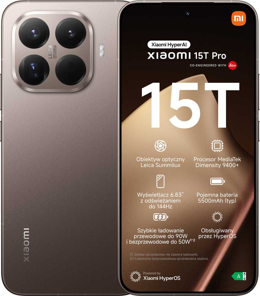 Išmanusis telefonas Xiaomi 15T Pro 5G Dual Sim 12GB RAM 1TB – Gold