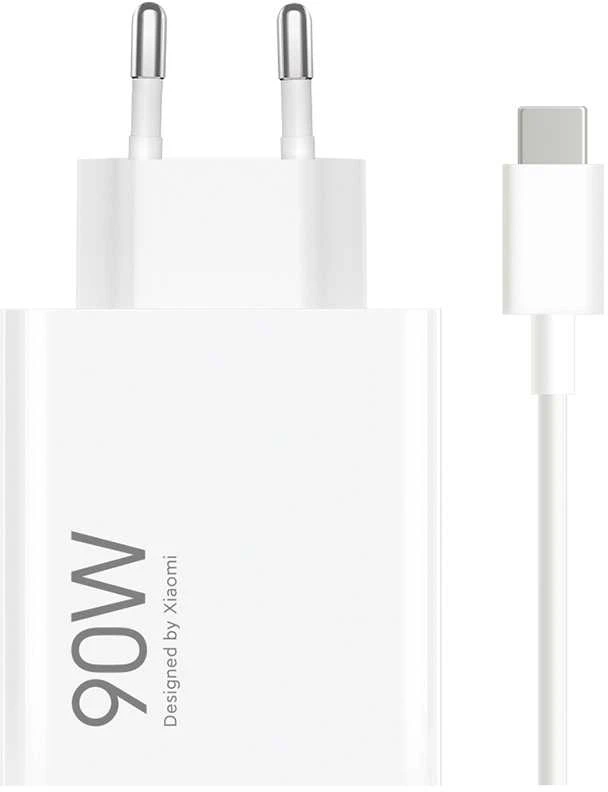 Xiaomi MDY-15-EK USB-A 90W Kelioninis įkroviklis + Data kabelis USB-C 6A baltos spalvos