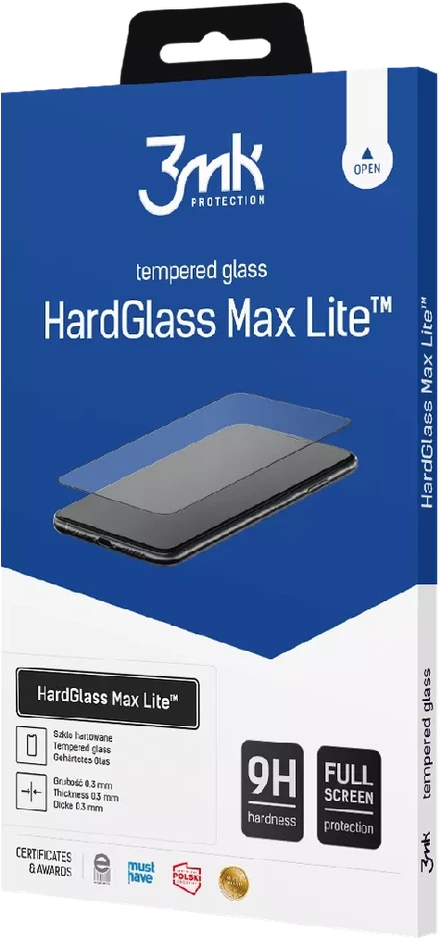 LCD apsauginis stikliukas 3mk Hard Glass Max Lite Xiaomi Redmi 10C/Poco C40 juodas