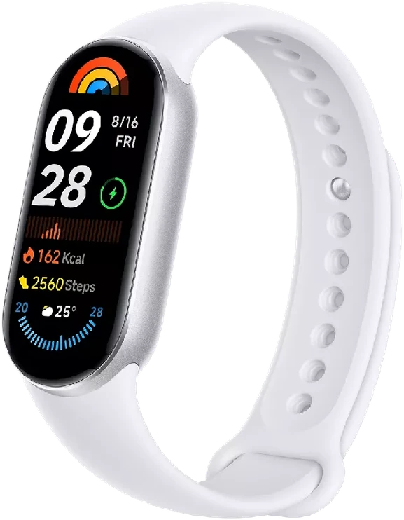 Išmanioji apyrankė Xiaomi Smart Band 9,  sidabrinės spalvos