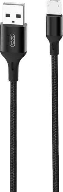 XO kabelis NB143 USB - microUSB 2,0 m 2,4A juodos spalvos