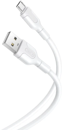 XO kabelis NB212 USB – microUSB 1,0 m 2,1A baltas