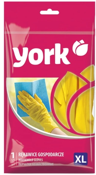 „York“ namų apyvokos latekso pirštinės, XL dydis