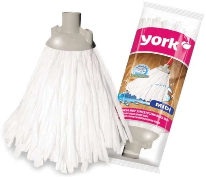 York sintetinė šluostės galvutė MIDI balta