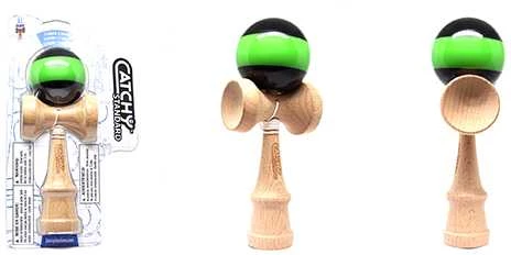 Yoyo Kendama žaislas, medinis/žalias