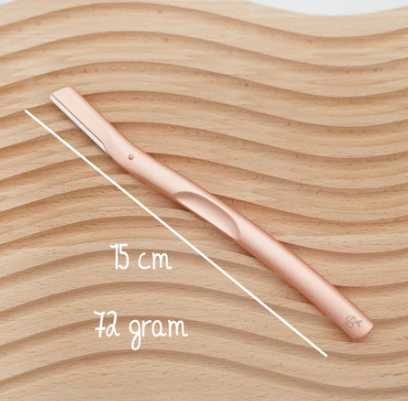 Grandininis pjūklas Bamboozy Metalinis Dermaplaningo Veido ir Antakių Skustuvas – Rose Gold