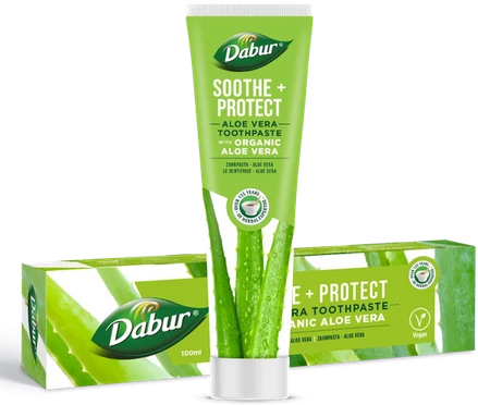 Vaistažolių dantų pasta su alavijais Aloe Vera, Dabur, 100 ml