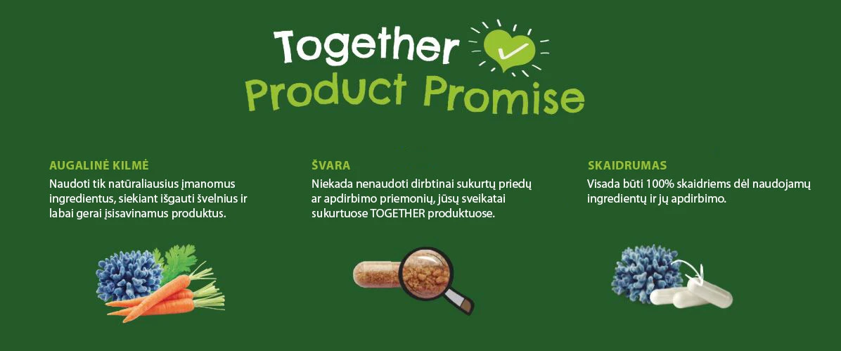 Grandininis pjūklas Vitaminas C su Bioflavonoidais TOGETHER RAW, 30 kaps. aprašymas - Prekės nuotrauka