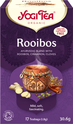 Ajurvedinė arbata Rooibos, Yogi Tea, 17 pakelių