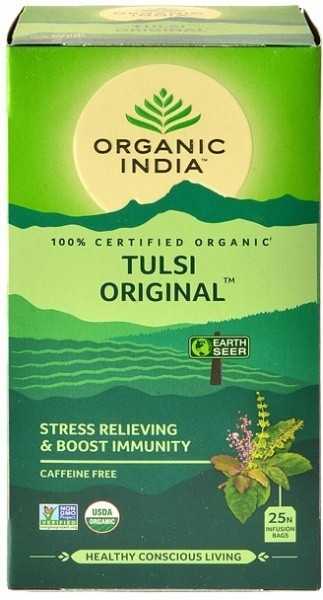 Ajurvedinė arbata Original Tulsi Tea, Organic India, 25 pakeliai