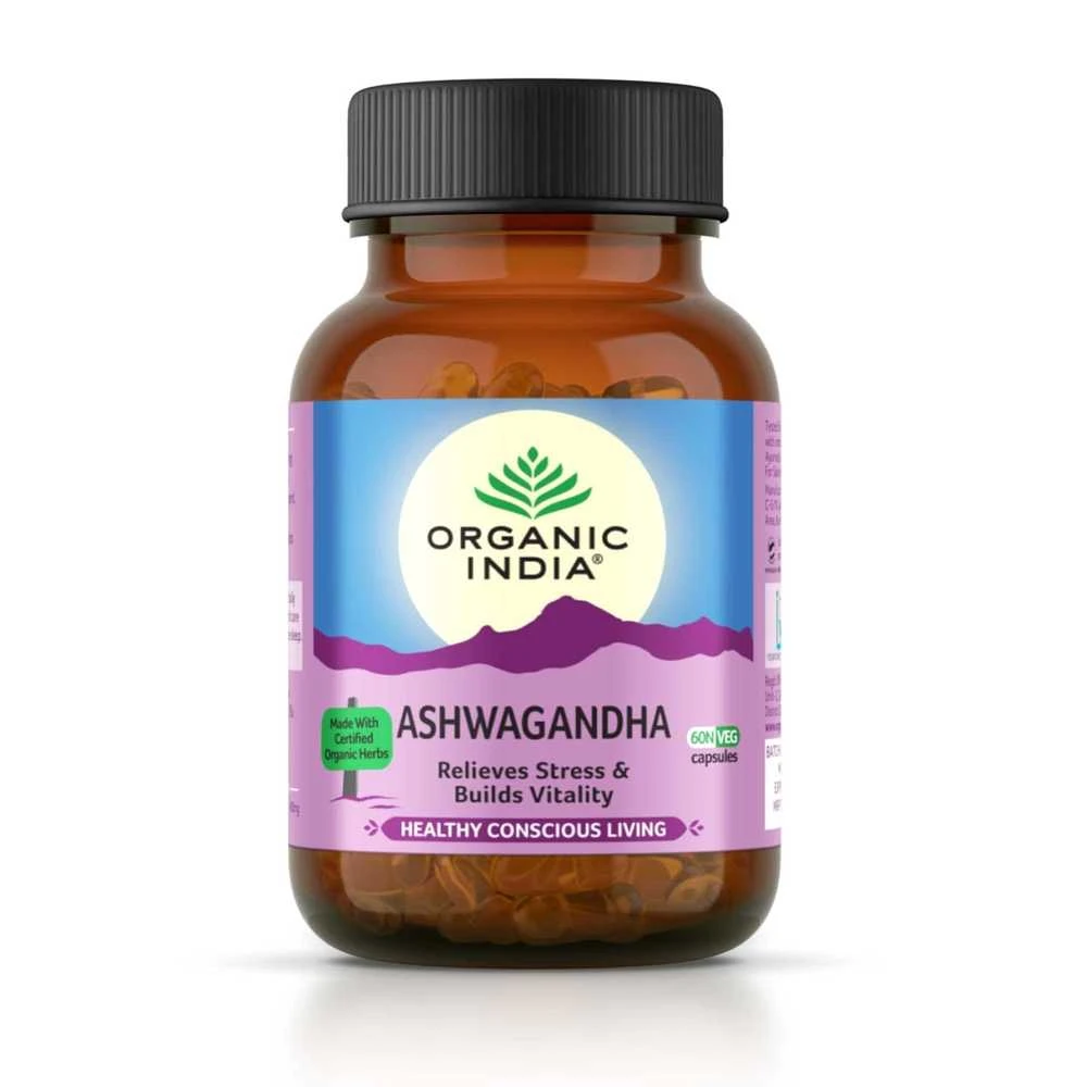 Ekologiškas maisto papildas "Ashwagandha" ORGANIC INDIA, 60 kaps.