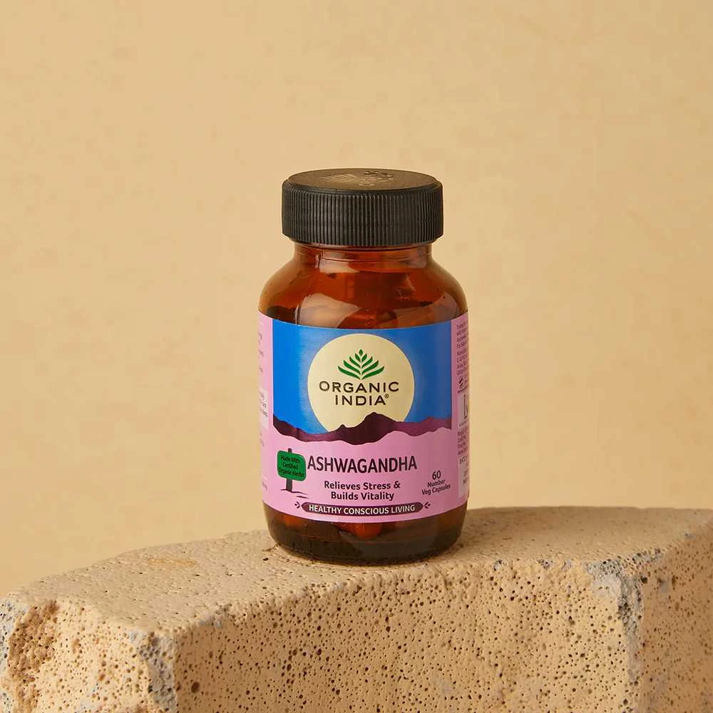 Ekologiškas maisto papildas "Ashwagandha" ORGANIC INDIA, 60 kaps.