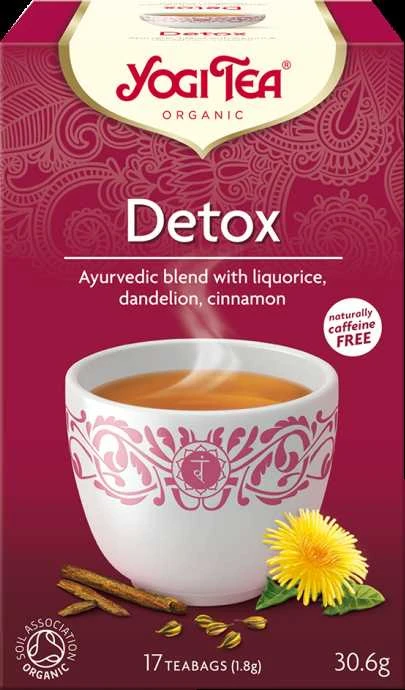 Prieskoninė ajurvedinė arbata Detox, Yogi Tea, 17 pakelių
