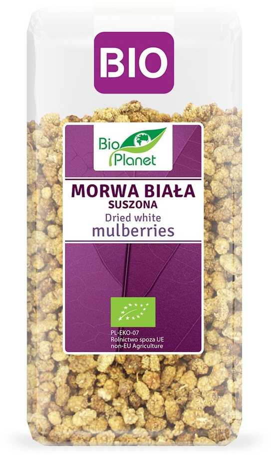 Grandininis pjūklas Ekologiškos džiovintos šilkmedžio uogos BIO PLANET, 250 g