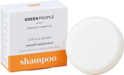 Kietasis šampūnas su citrusiniais vaisiais ir imbieru Žalias People, 50 g.