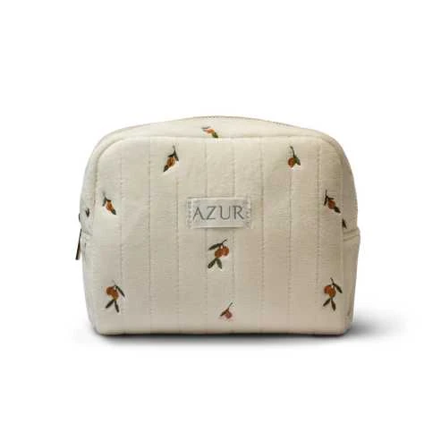 Maža medžiaginė kosmetinė (ruda) AZUR NATURAL, 15 x 4 x 11 cm