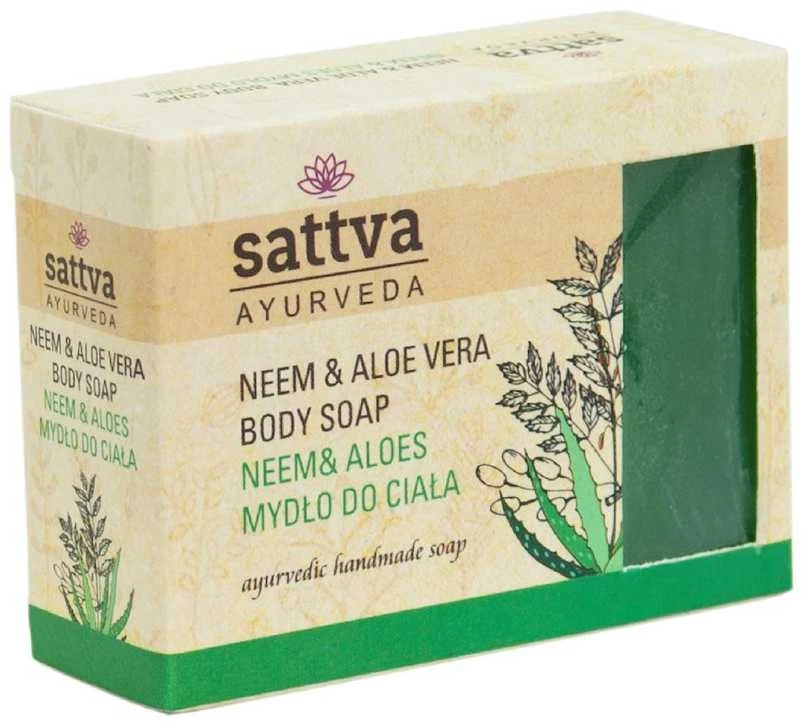 Muilas su nimbamedžiu ir alavijais Neem - Aloe Vera, Sattva Ayurveda, 125g