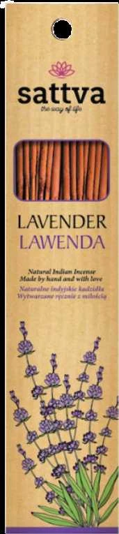 Levandų kvapo smilkalų lazdelės Lavender, Sattva Ayurveda, 15 vnt.