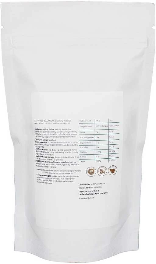Natūralus maistinių skaidulų mišinys sklandžiam virškinimui ŽARNYNO BALANSAS, 250 g., SVEIKVITA