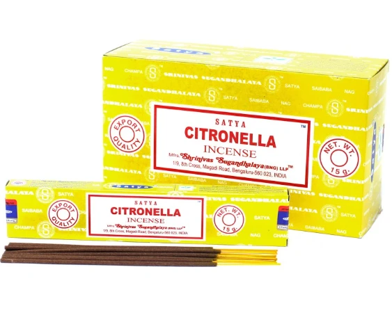 Grandininis pjūklas Rankų darbo smilkalai „Citronella“ (15 g), SATYA