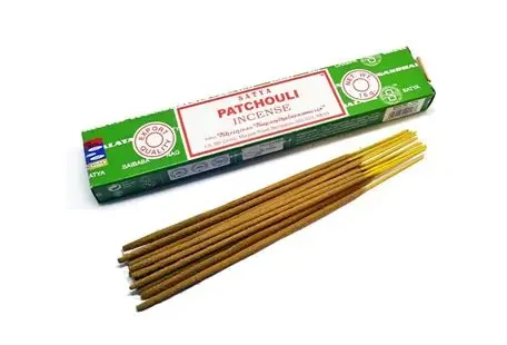 Grandininis pjūklas Rankų darbo smilkalai „Satya Patchouli“ (15 g), SATYA