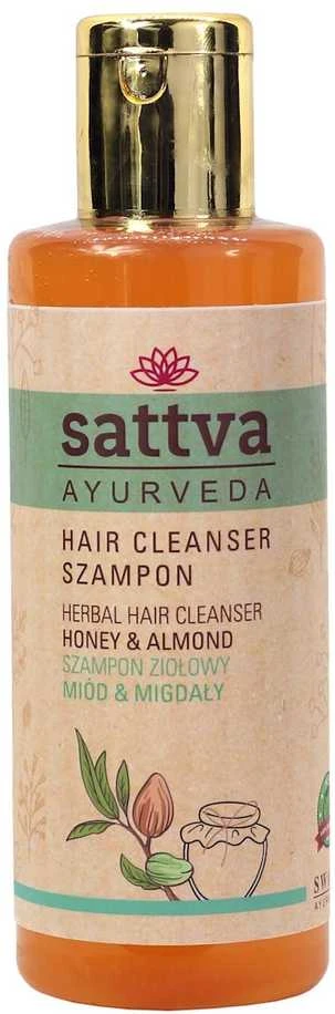Maitinantis plaukų šampūnas su medumi ir migdolais Honey, Sattva Ayurveda, 210ml
