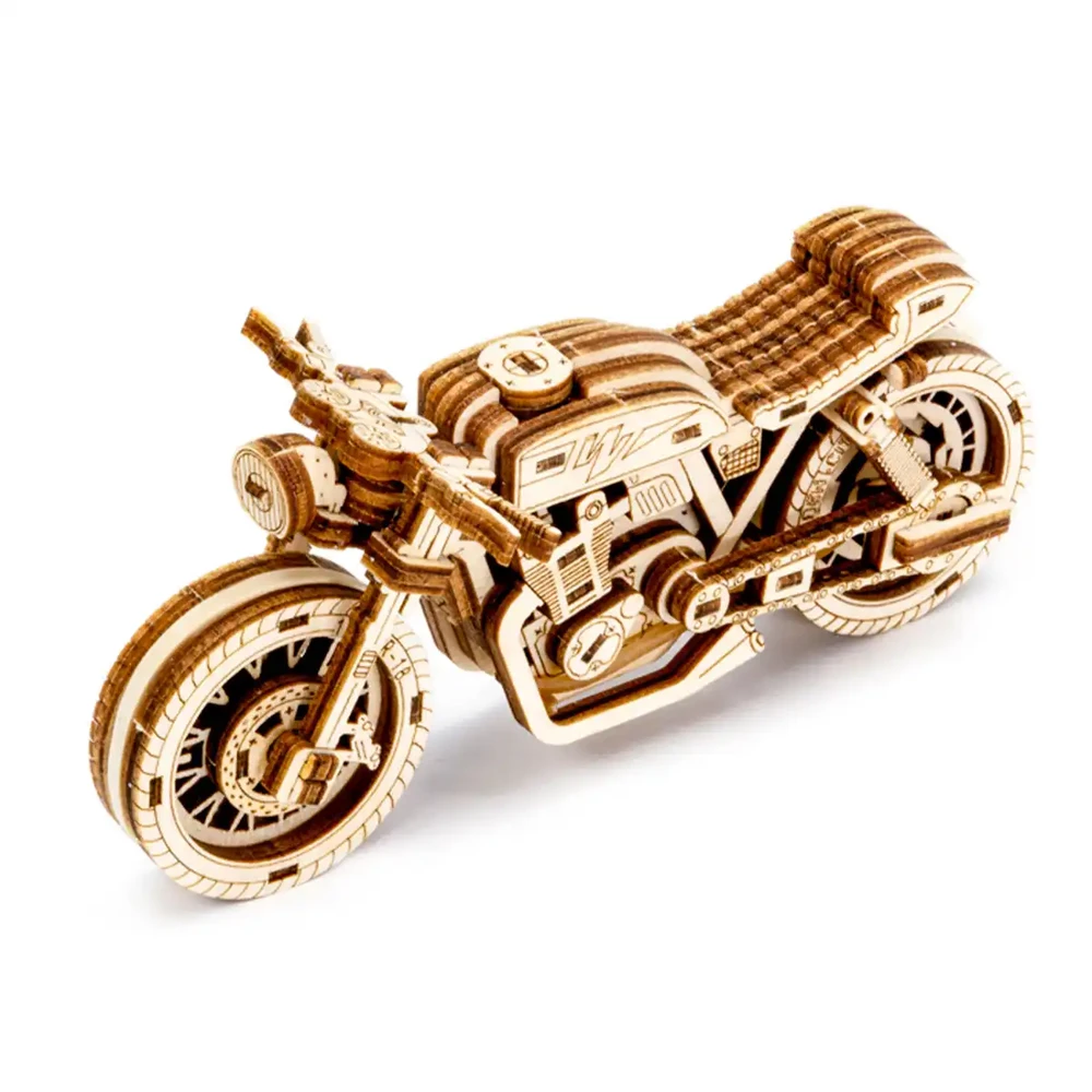 Dėlionė WOODEN CITY 3D Medinis Puzzle Cafe Racer Motociklas