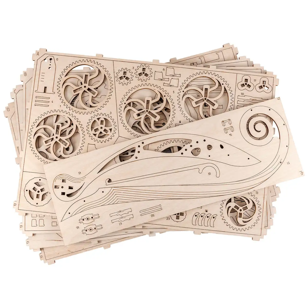 Dėlionė Wooden city Wooden.City 3D medinio laikrodžio galvosūkis – švytuoklė