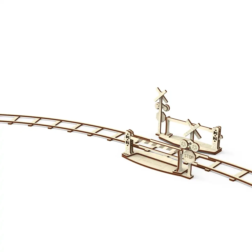 Wooden City Mediniai 3D galvosūkiai - apvalios trasos + sankryžos