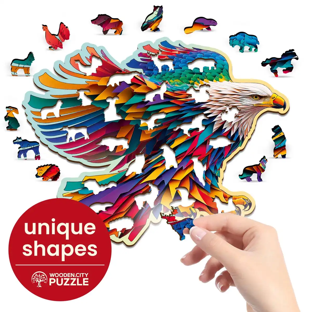 Hobilt Medinė dėlionė Woodencity Bright Eagle, 250 detalių