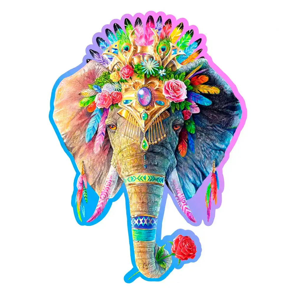 Hobilt Medinė dėlionė Woodencity Elegant Elephant, 250 detalių