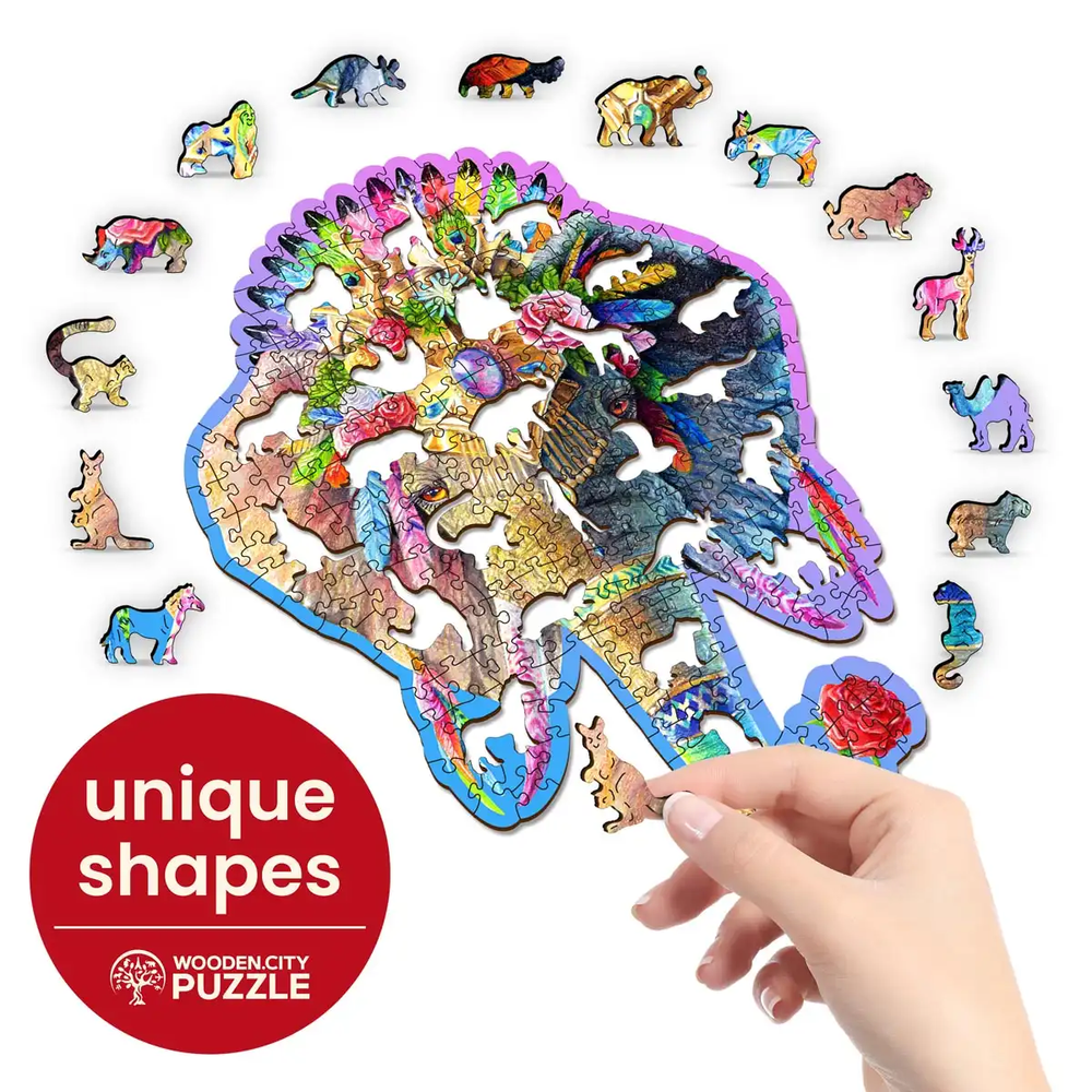 Hobilt Medinė dėlionė Woodencity Elegant Elephant, 250 detalių