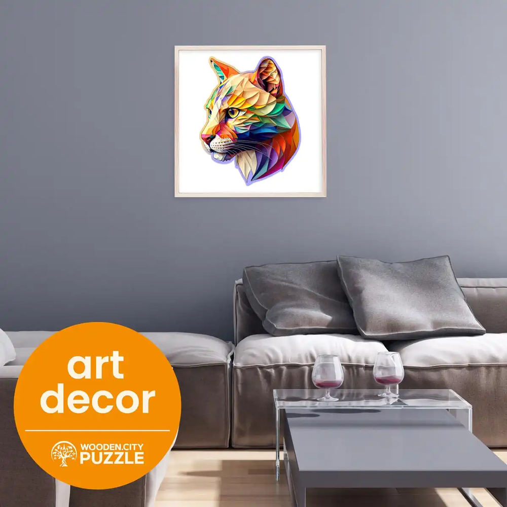 Hobilt Medinė dėlionė Woodencity Gaudy Cougar, 150 detalių