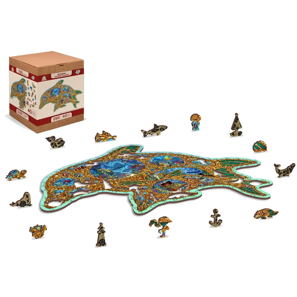 Wooden city Medinė dėlionė „Jūros brangenybės“ 250 detalių