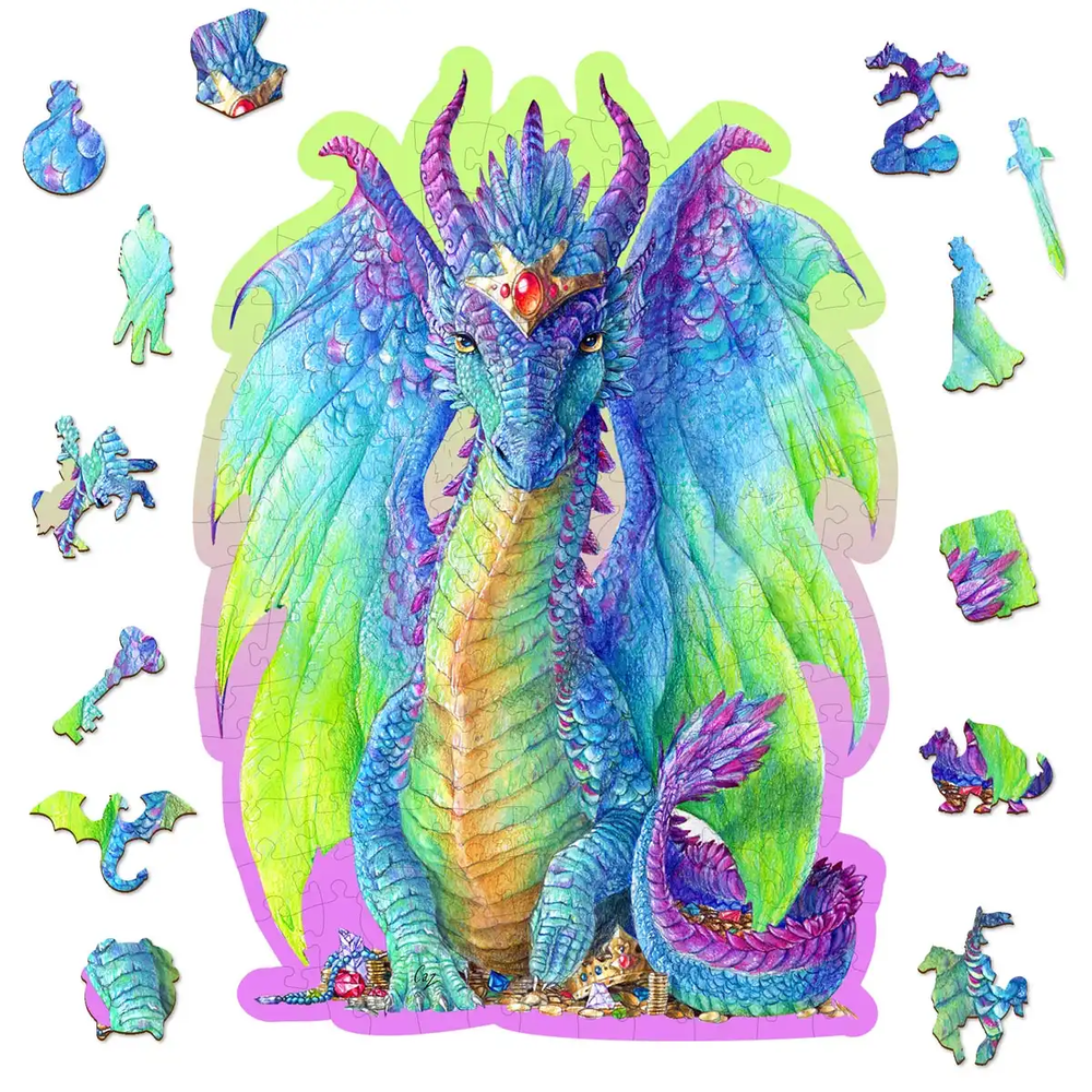 Hobilt Medinė dėlionė Woodencity Magnificent Dragon, 150 dalių