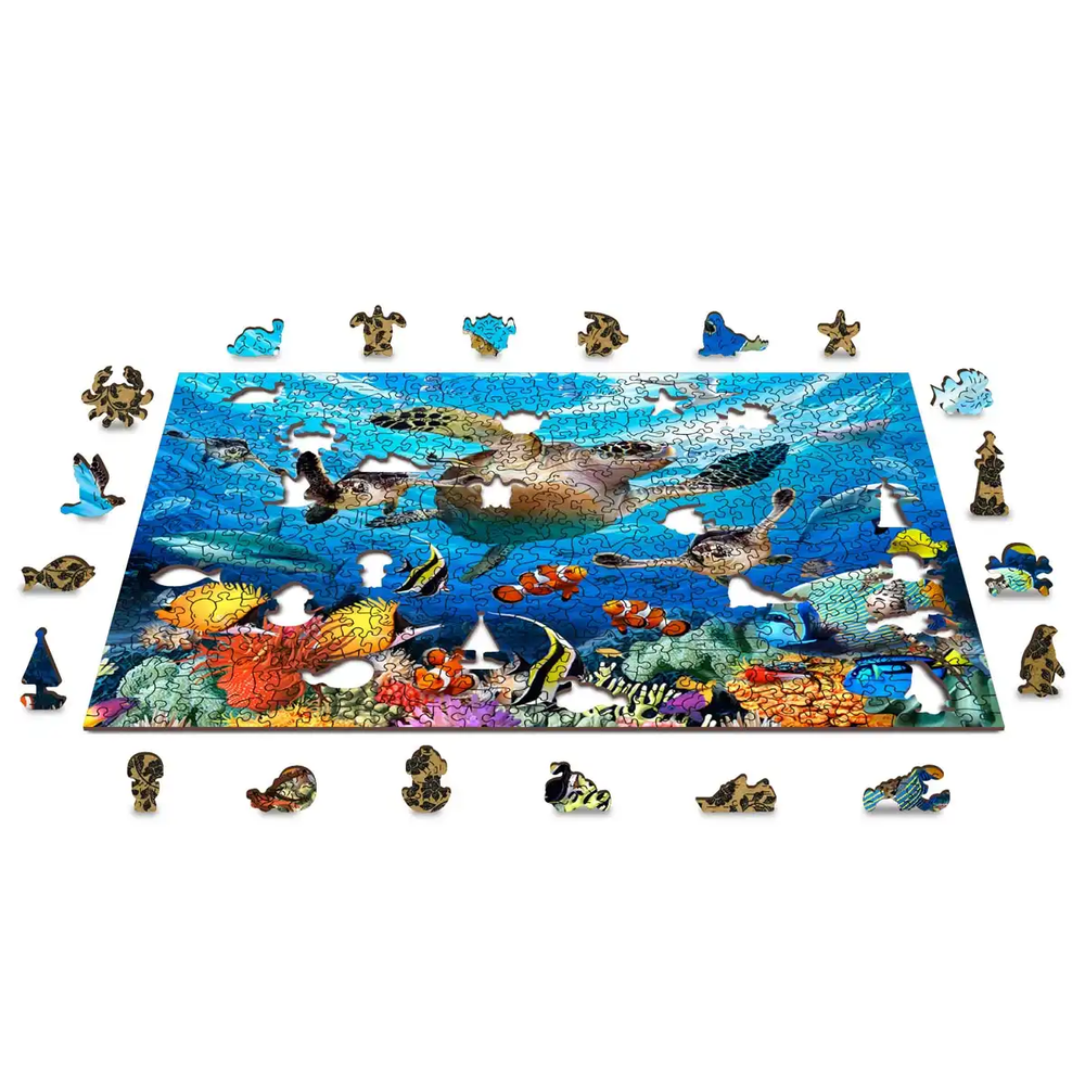 Wooden city Medinė dėlionė Woodencity Ocean Life, 500 detalių