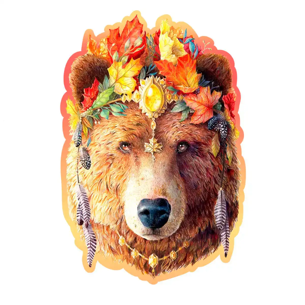 Medinė dėlionė Woodencity Stylish Bear, 250 detalių